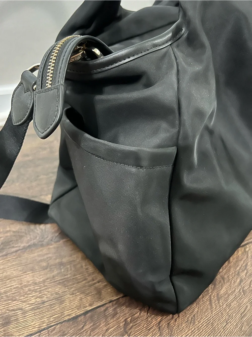 Kate Spade Black Diaper Bag with Dual Handles and Shoulder Strap